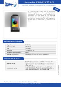 Spectromtre colorimtre SPRU2-S2P0FCO BLET
