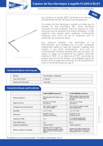 Capteur de Flux Thermique Aiguille FLUH0-A