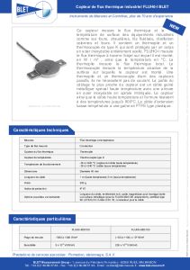 Capteur de Flux Thermique Industriel FLUH0-I