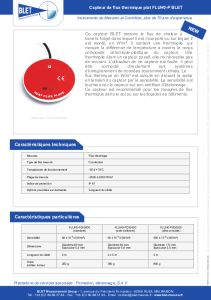 Capteur de Flux Thermique Plat FLUH0-P