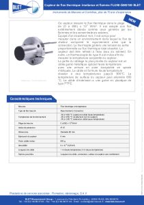 Capteur de Flux Thermique Irradiance Flamme intense FLUH0-S