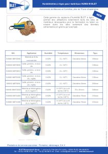 Sonde d'humidit  tiges pour matriaux BLET