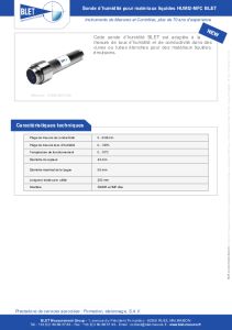 Sonde d'humidit pour matriaux liquides BLET