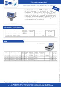 THERMOSTATS SUR PONT BLET