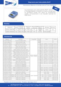 Disperseurs pour tubes jetables BLET