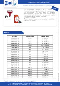 Couplemtre analogique BLET