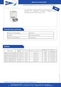 Balances d'analyse BLET