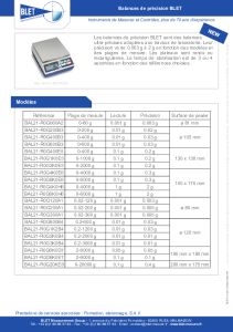 Balances de prcision BLET