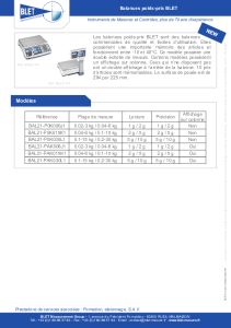 Balances poids-prix BLET