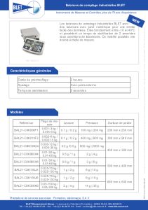 Balances de comptage industrielles BLET
