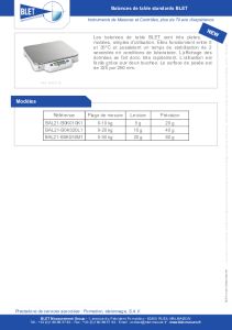 Balances de table standards BLET