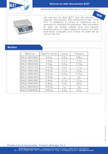 Balances de table ultra pr�cises BLET