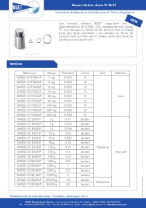 Masses talons classe E1 BLET
