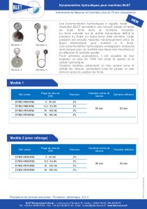 Dynamomtres hydrauliques pour machines BLET