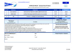 Plan et devis - PAL15-AE042-CR
