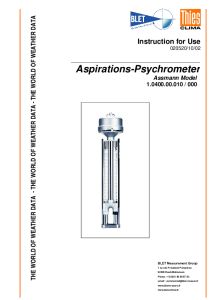 Psychromtre  aspiration THIES - BLET