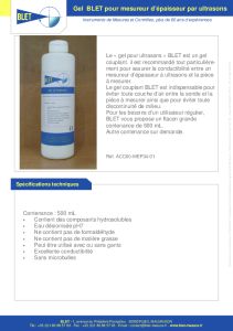 Gel couplant pour MEPUS BLET