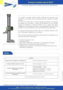 Trusquin digital double colonne grande dimension