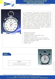 Chronom�tres m�caniques BLET laiton chrom�