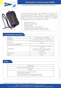 Thermomtre  thermocouple HANNA