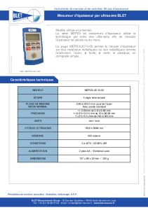 Mesureur d'paisseur par ultrasons BLET