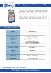 Mesureur d'paisseur de revtement par ultrasons BLET