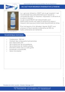 Gel couplant pour MEPUS BLET