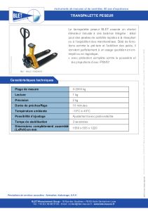 Transpalette peseur BLET