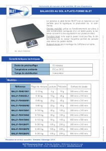 Balances plate-forme BLET