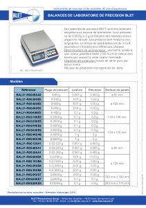 Balances de prcision BLET