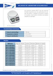 Balances scolaires BLET