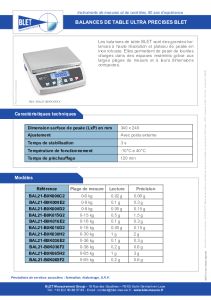 Balances de table ultra prcises BLET