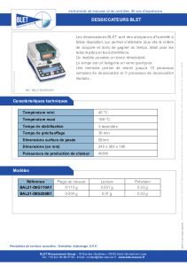 Dessiccateurs de laboratoire BLET