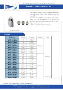 Masses �talons classe F1 BLET