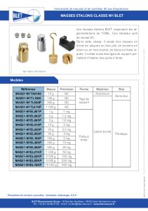 Masses �talons classe M1 BLET