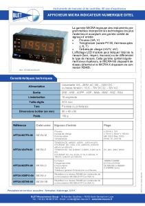 Afficheurs MICRA de DITEL