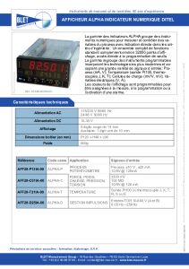 Afficheurs ALPHA de DITEL