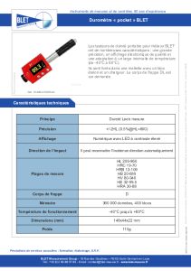 BLET - DUROMETRE METAL POCKET LOGICIEL