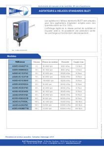 Agitateurs  Hlice Standards BLET