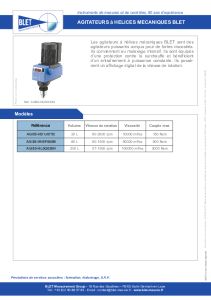 Agitateurs � H�lices M�caniques BLET