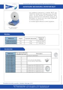 AGITATEURS SECOUEURS A ROTATION BLET