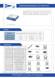 AGITATEURS SECOUEURS A VA-ET-VIENT BLET
