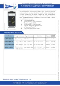 Vacuomtres numriques BLET