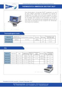 THERMOSTATS SUR PONT BLET