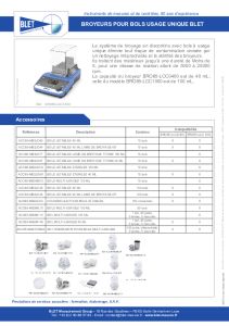 Broyeurs  bols de broyage jetables BLET