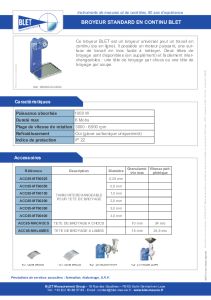 Broyeur en continu BLET