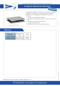 Table de rodage en fonte - BLET