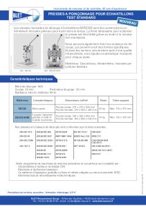Presses � d�couper les �chantillons