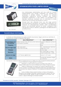 Stroboscopes fixes lampes x�non - BLET