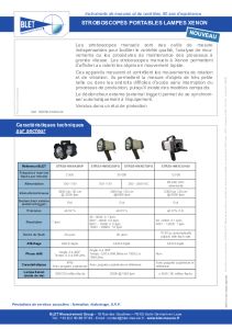 Stroboscopes portables lampes au x�non - BLET